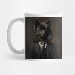 Schipperke Dog in Suit Mug